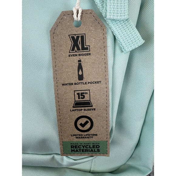 Jansport Big Student XL Backpack Mint Green 15in Laptop Sleeve New With Tags main image 9
